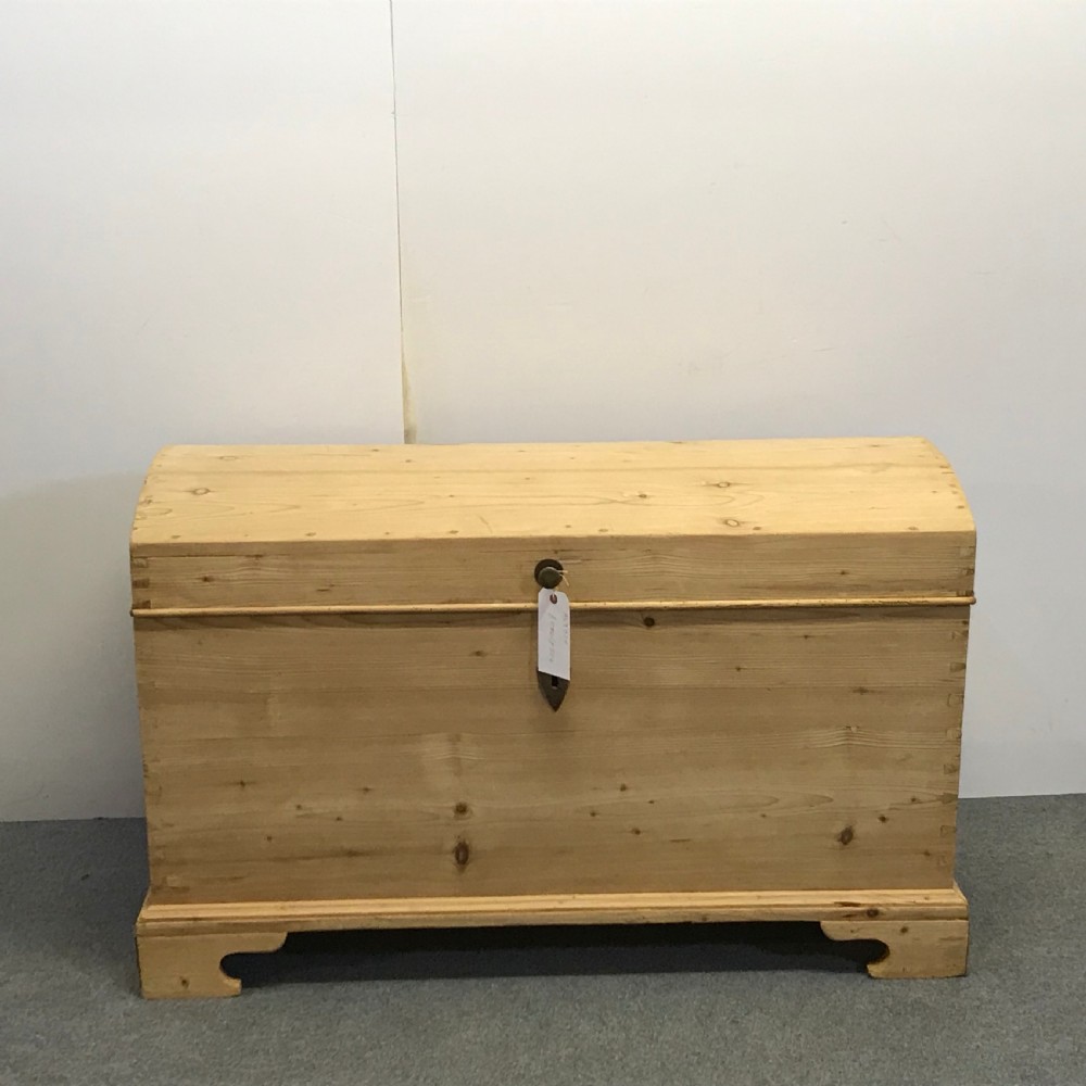 19th Century Pine Dome Top Chest 