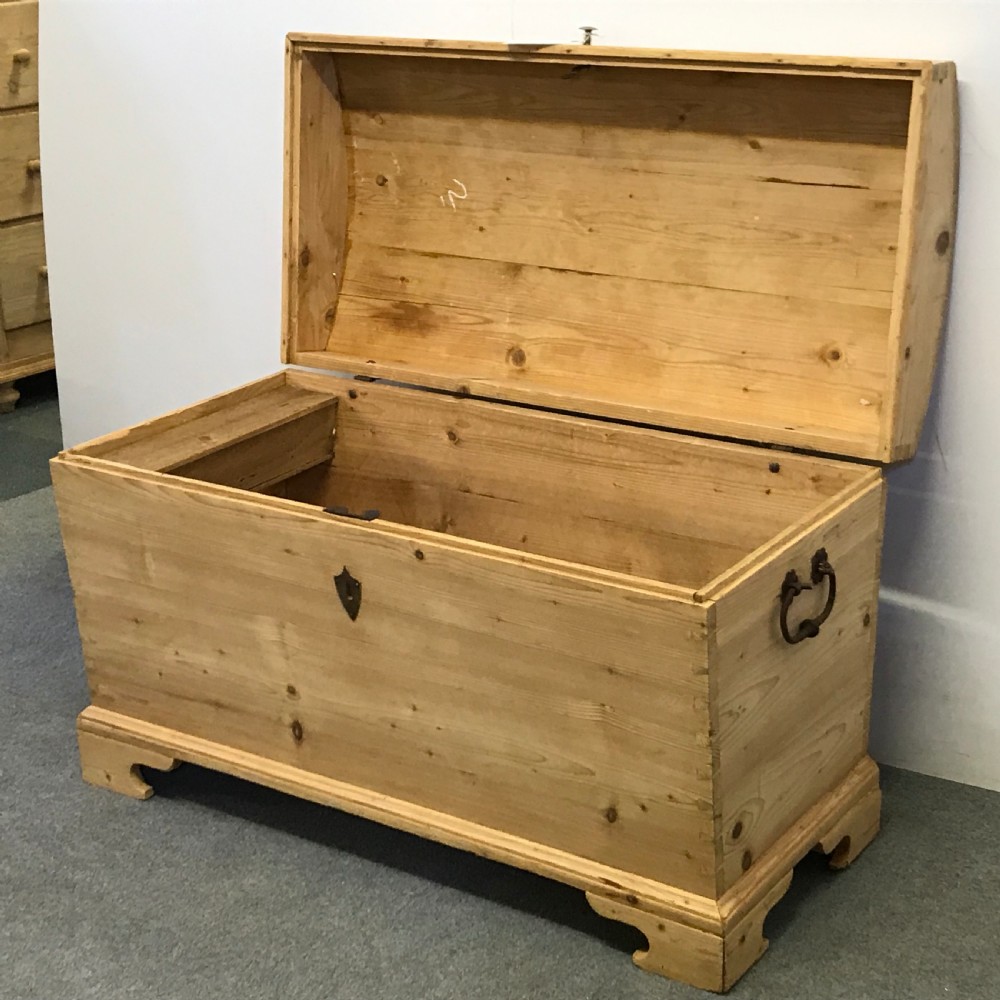 19th Century Pine Dome Top Chest  View V