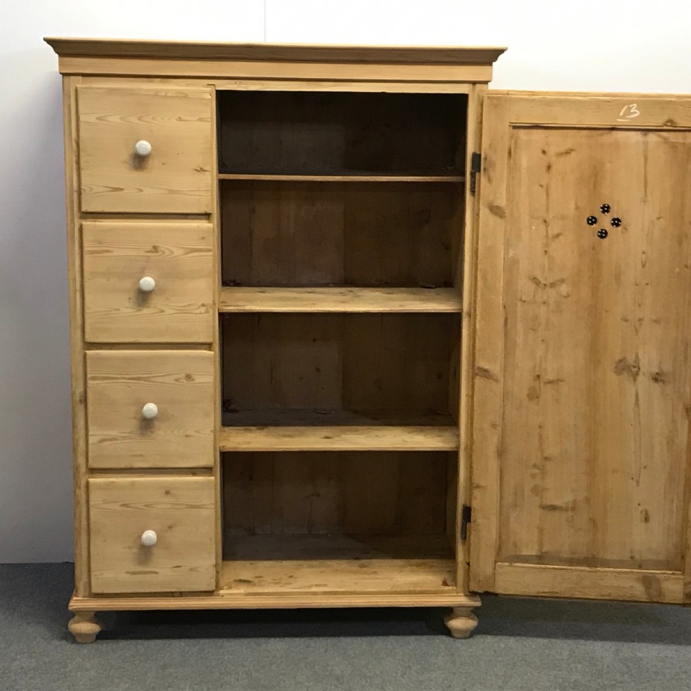 OLD PINE FOOD CUPBOARD C.1910 View II