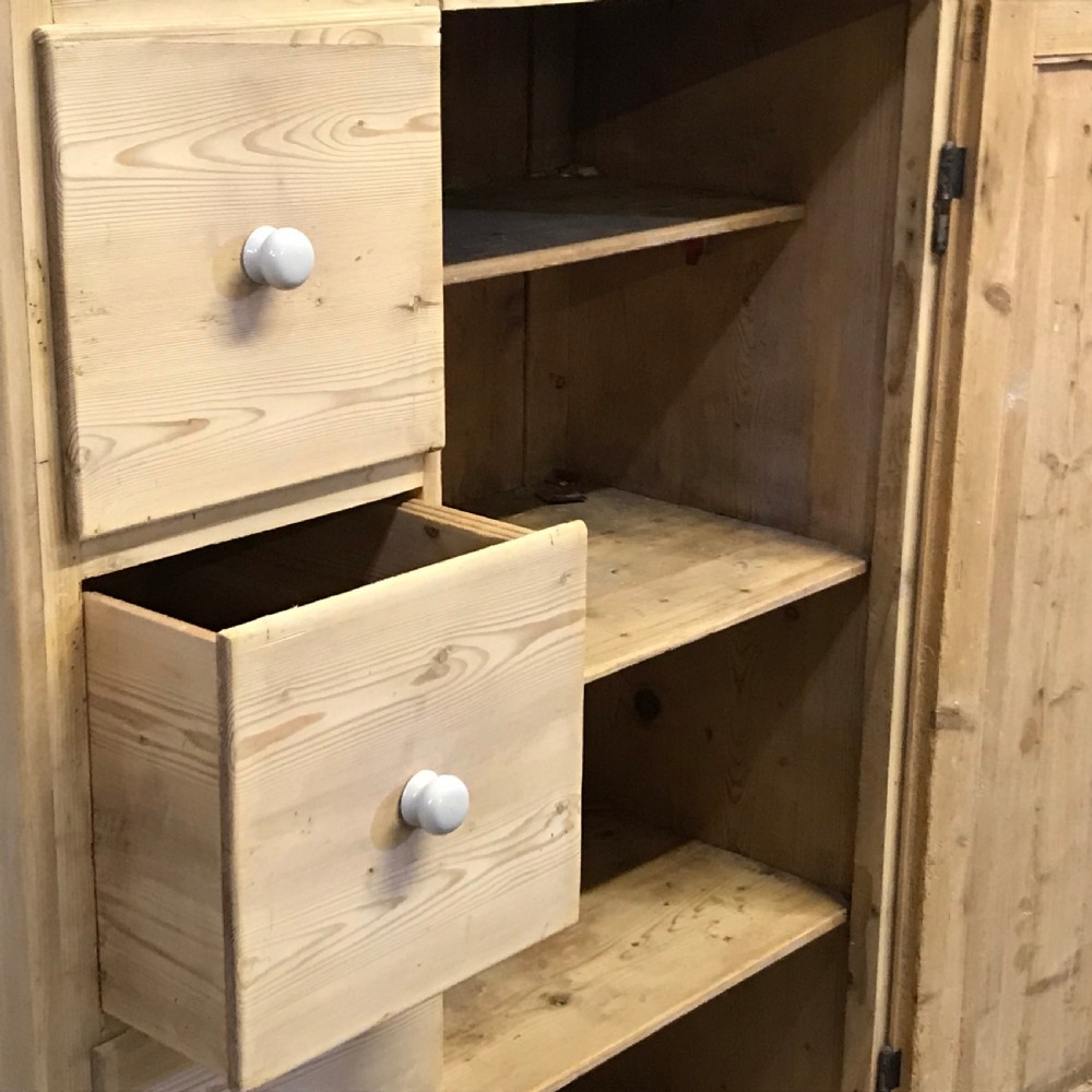 OLD PINE FOOD CUPBOARD C.1910 View III