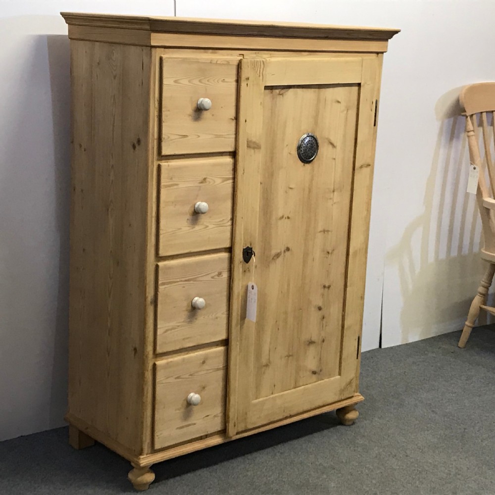 OLD PINE FOOD CUPBOARD C.1910 View IV