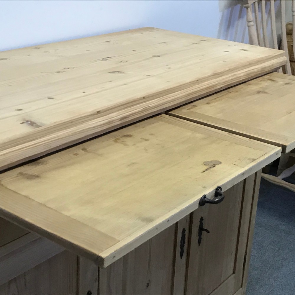 TALL ANTIQUE PINE KITCHEN SIDEBOARD View XV
