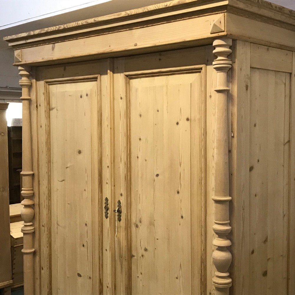 LARGE 19TH CENTURY DOUBLE PINE WARDROBE (DISMANTLES) View III