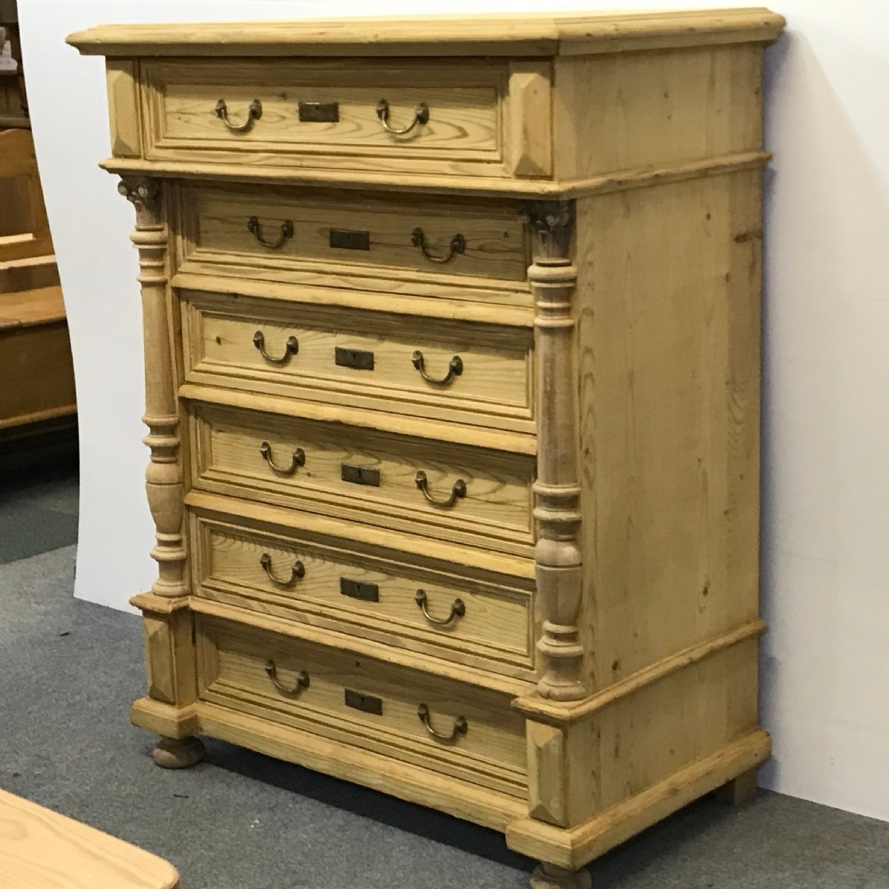 ATTRACTIVE ANTQIUE PINE DANISH TALLBOY  View III