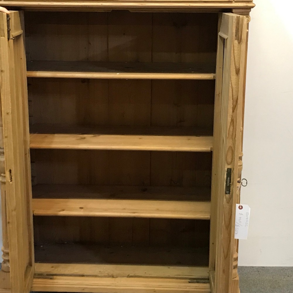 ANTIQUE PINE LINEN CUPBOARD WITH MEDICAL DRAWER View VI