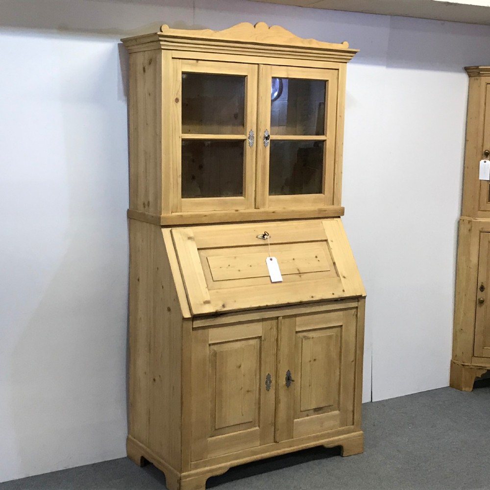 Antique Pine Bureau Bookcase  View III