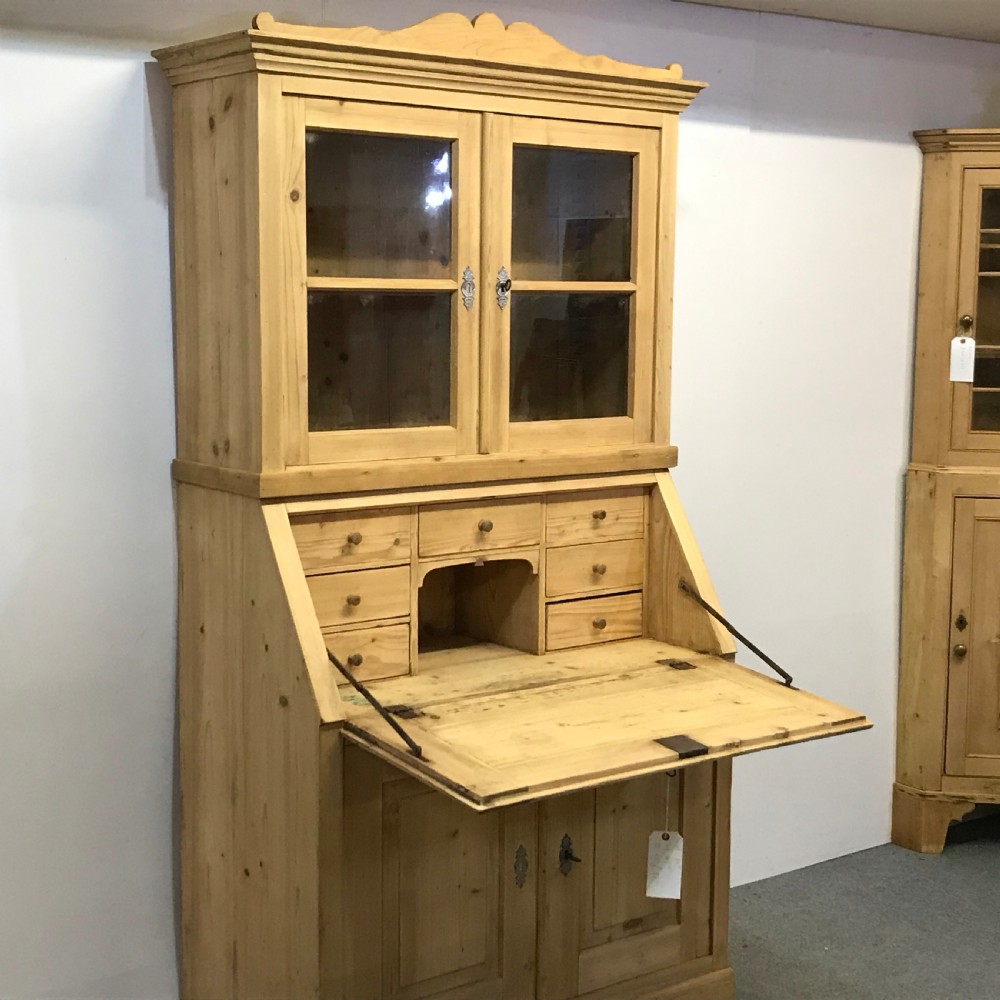 Antique Pine Bureau Bookcase  View IV