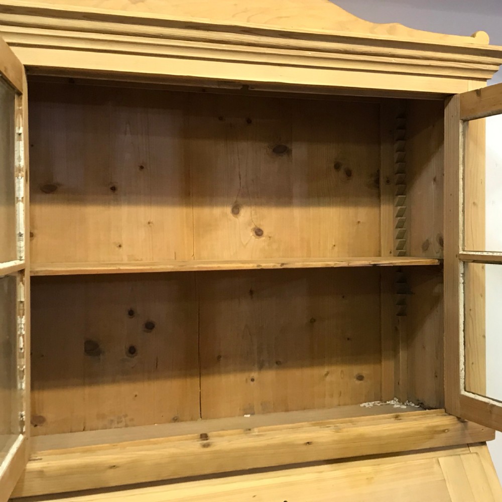 Antique Pine Bureau Bookcase  View XI
