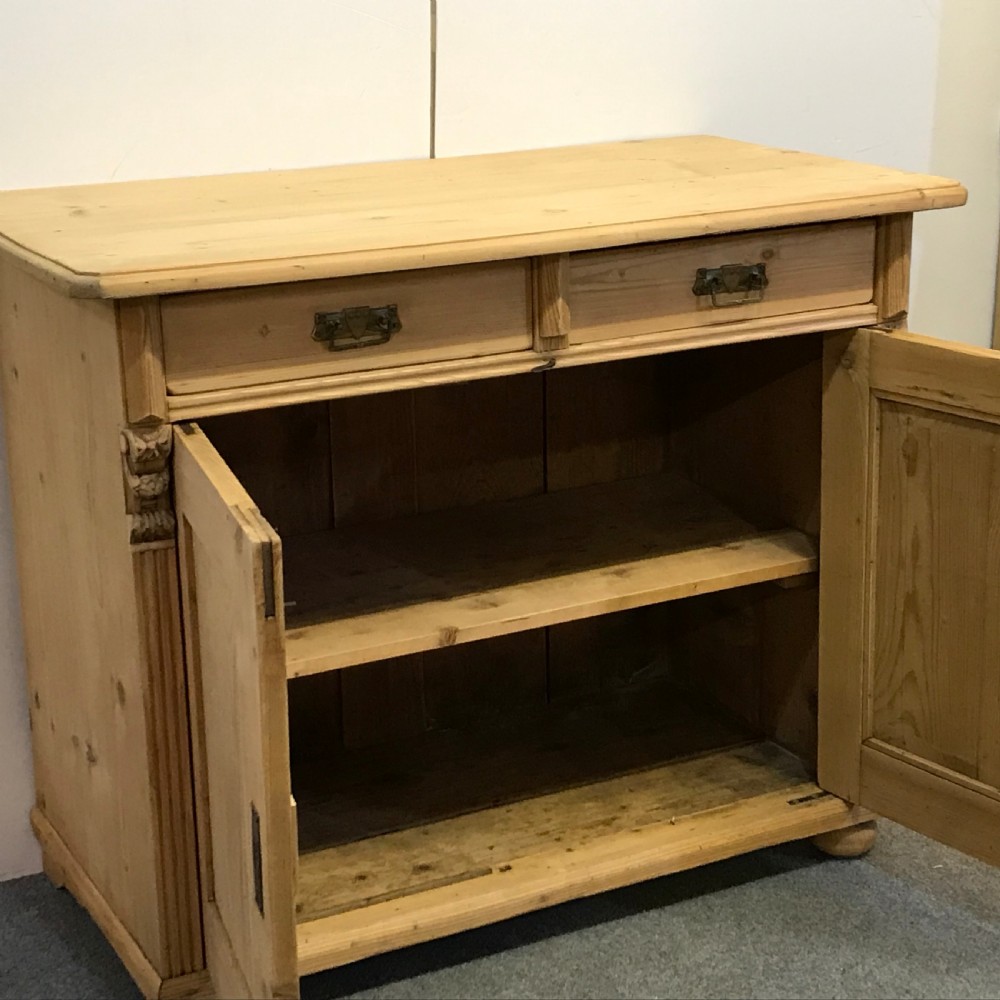 ANTIQUE PINE DRESSER BASE CUPBOARD View II