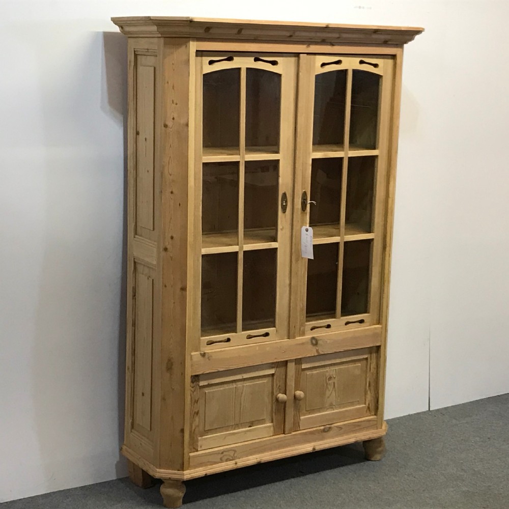 ANTIQUE PINE GLAZED DISPLAY CABINET View II