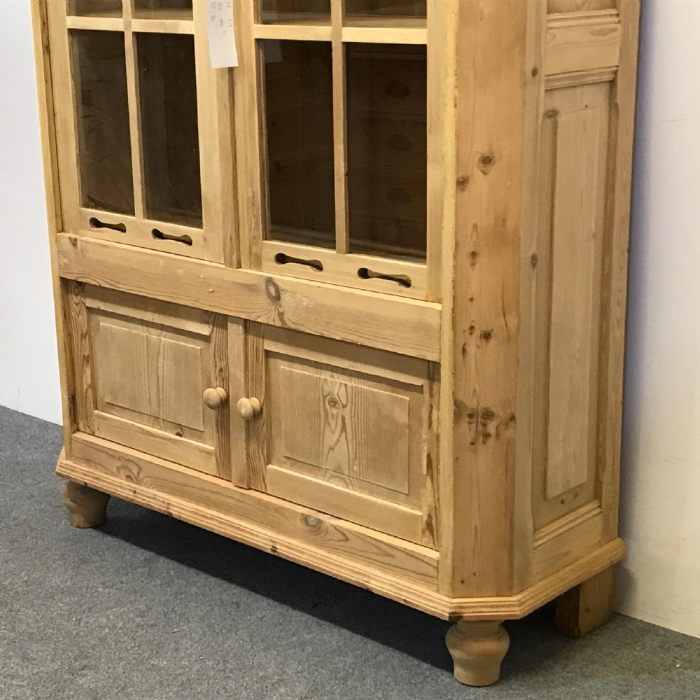 ANTIQUE PINE GLAZED DISPLAY CABINET View IV
