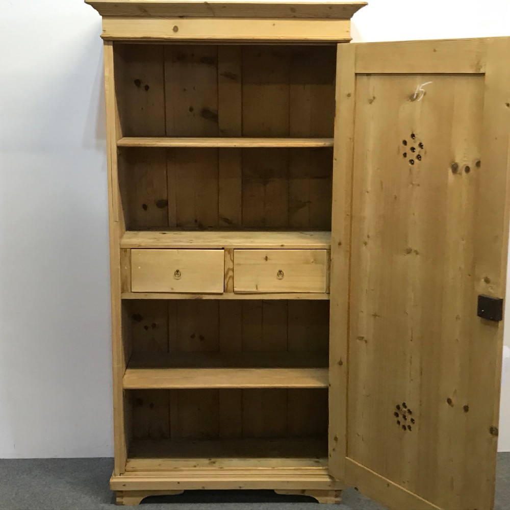 TALL OLD PINE LARDER CUPBOARD  View II