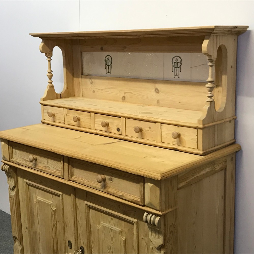 OLD FARMHOUSE KITCHEN SIDEBOARD WITH SMALL DRESSER TOP View III