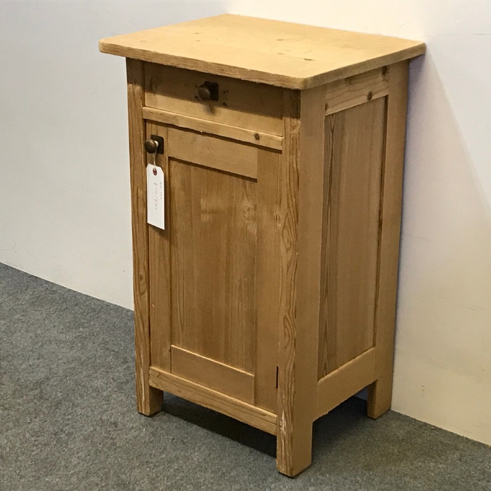 SMALL ANTIQUE PINE BEDSIDE CUPBOARD View III