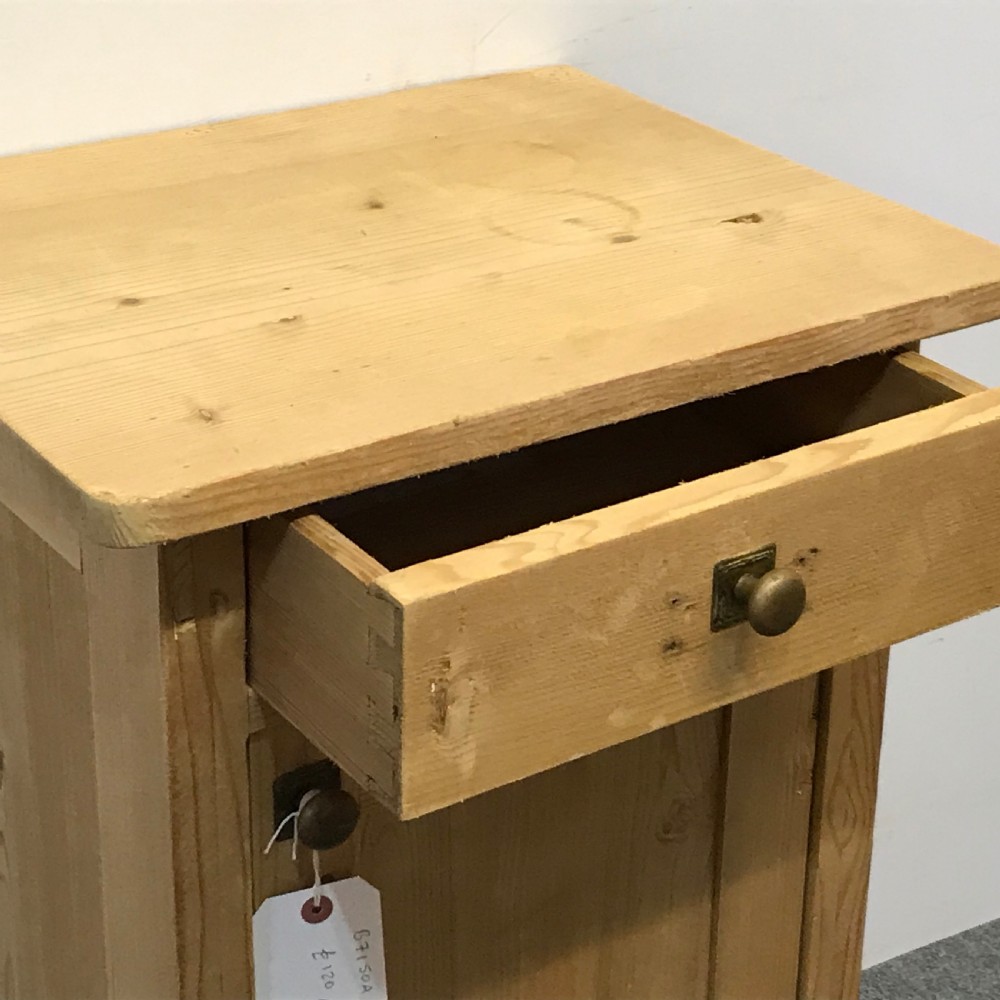 SMALL ANTIQUE PINE BEDSIDE CUPBOARD View IV
