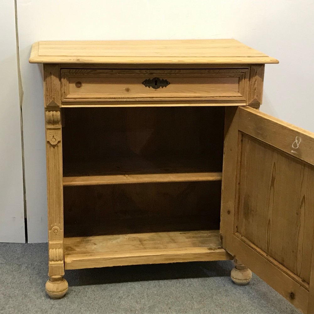 OLD PINE BEDSIDE CUPBOARD View II