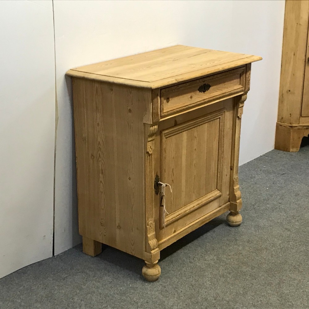 OLD PINE BEDSIDE CUPBOARD View III