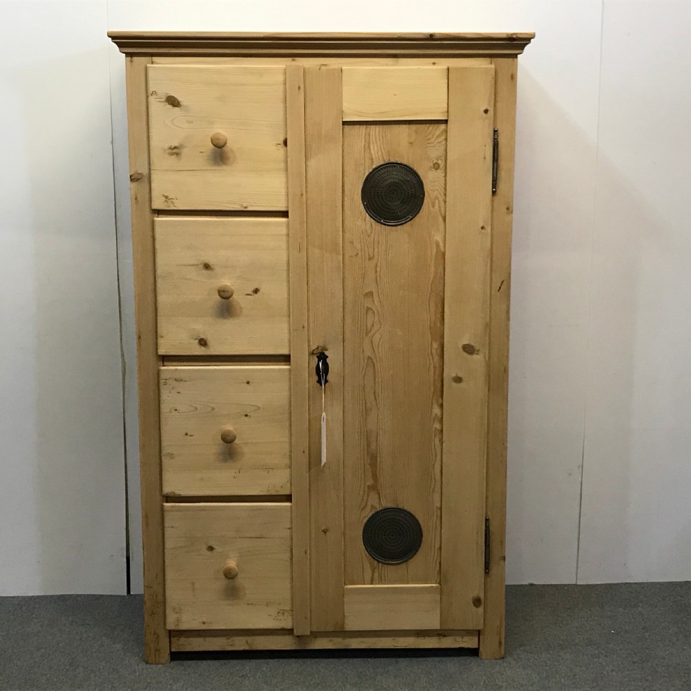 ANTIQUE PINE FARMHOUSE LARDER CUPBOARD