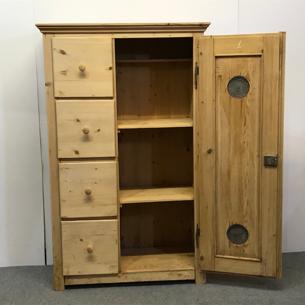 ANTIQUE PINE FARMHOUSE LARDER CUPBOARD View II