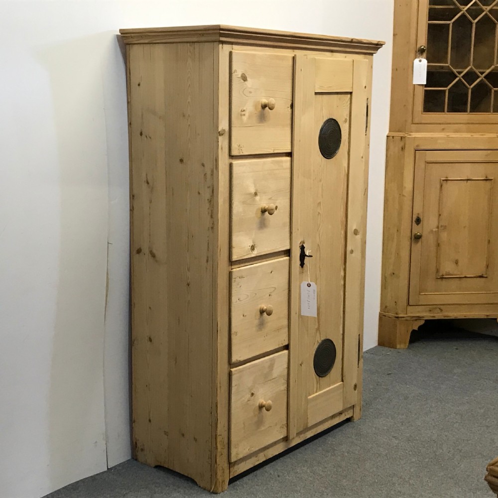ANTIQUE PINE FARMHOUSE LARDER CUPBOARD View III