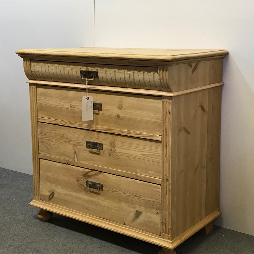 ANTIQUE DANISH PINE CHEST OF DRAWERS View III