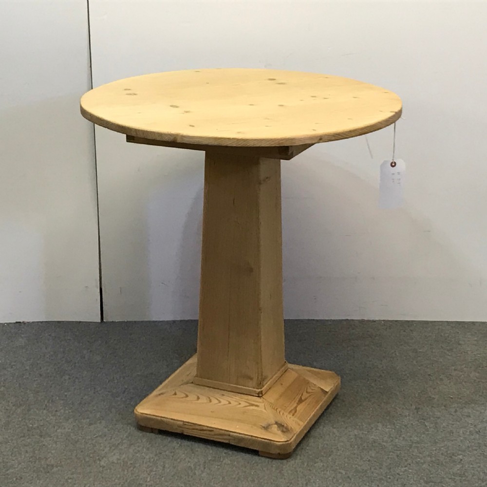 ANTIQUE PINE PEDESTAL TABLE 
