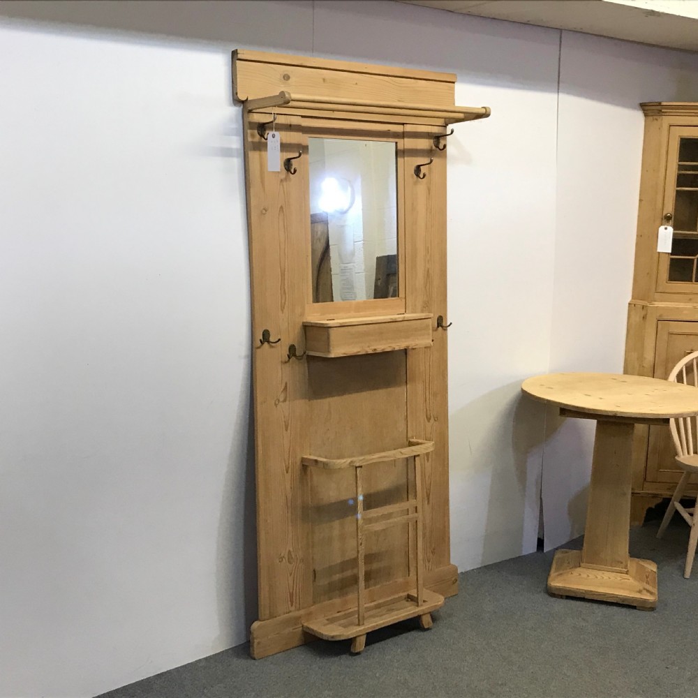 ANTIQUE PINE HALL STAND  View II