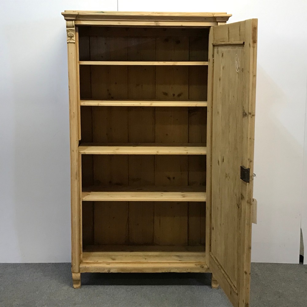 ANTIQUE PINE LINEN STORAGE CUPBOARD View II