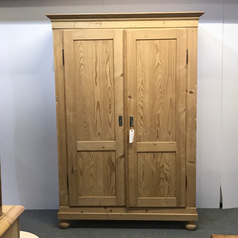 ANTIQUE PINE DOUBLE WARDROBE (DISMANTLES)