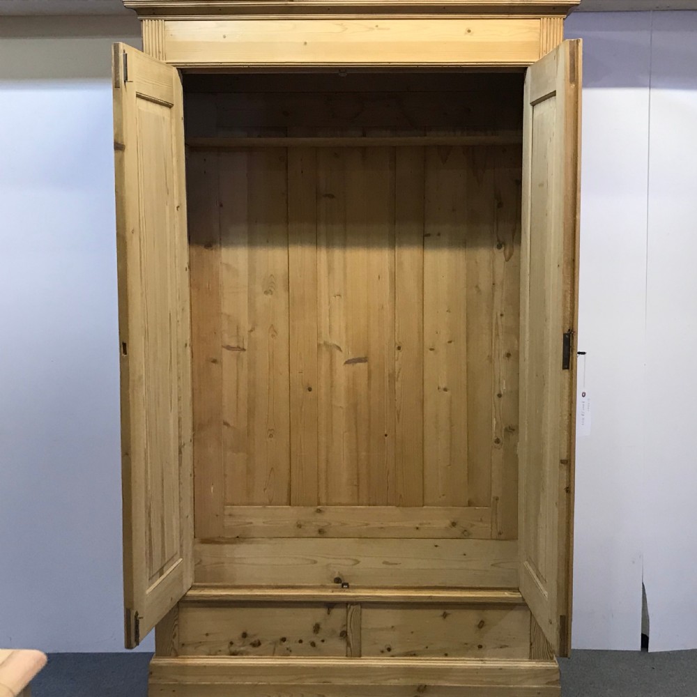 VERY TALL & DEEP ANTIQUE ENGLISH PINE DOUBLE WARDROBE (DISMANTLES) View VI