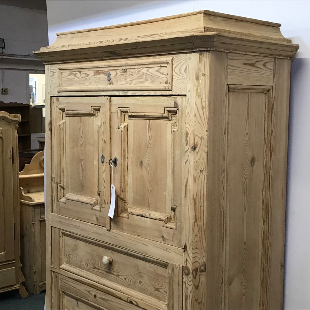 ANTIQUE DANISH PINE BACHELORS CABINET View III