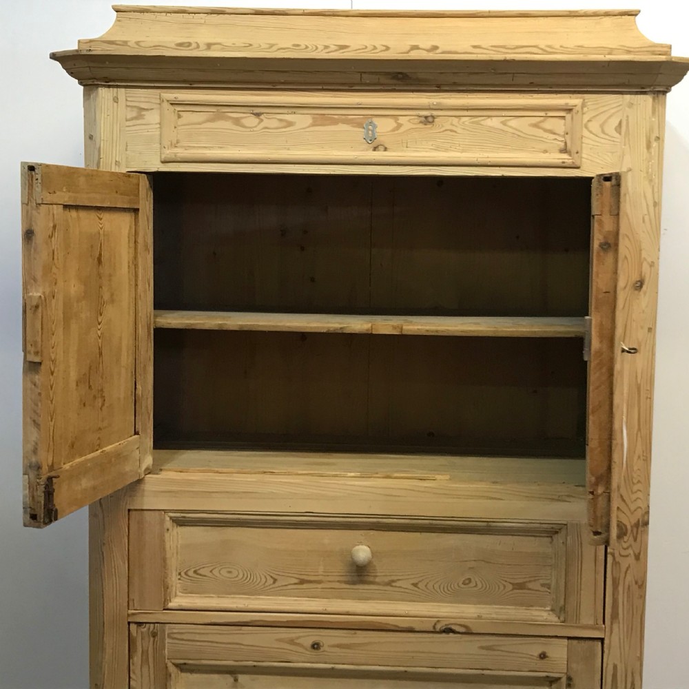 ANTIQUE DANISH PINE BACHELORS CABINET View VI
