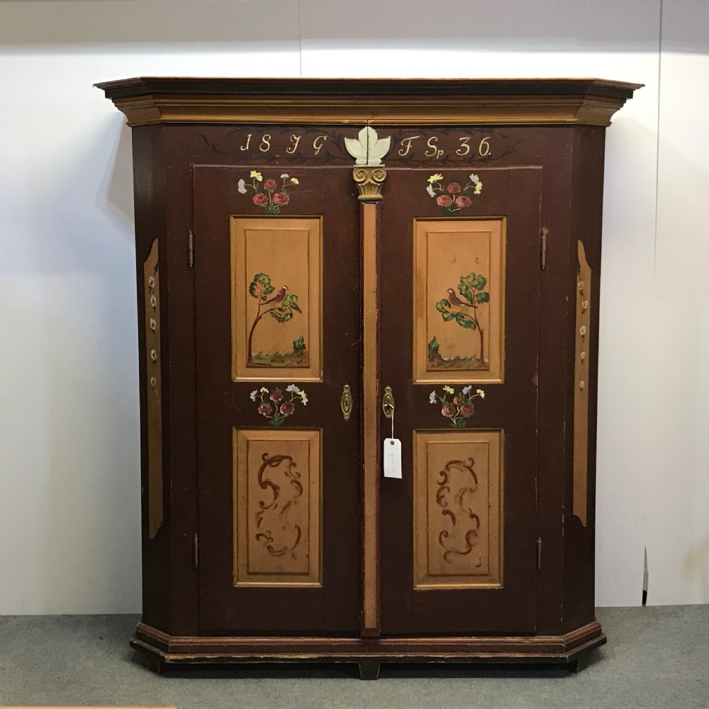 EARLY 1800'S PAINTED GERMAN ARMOIRE (DISMANTLES)