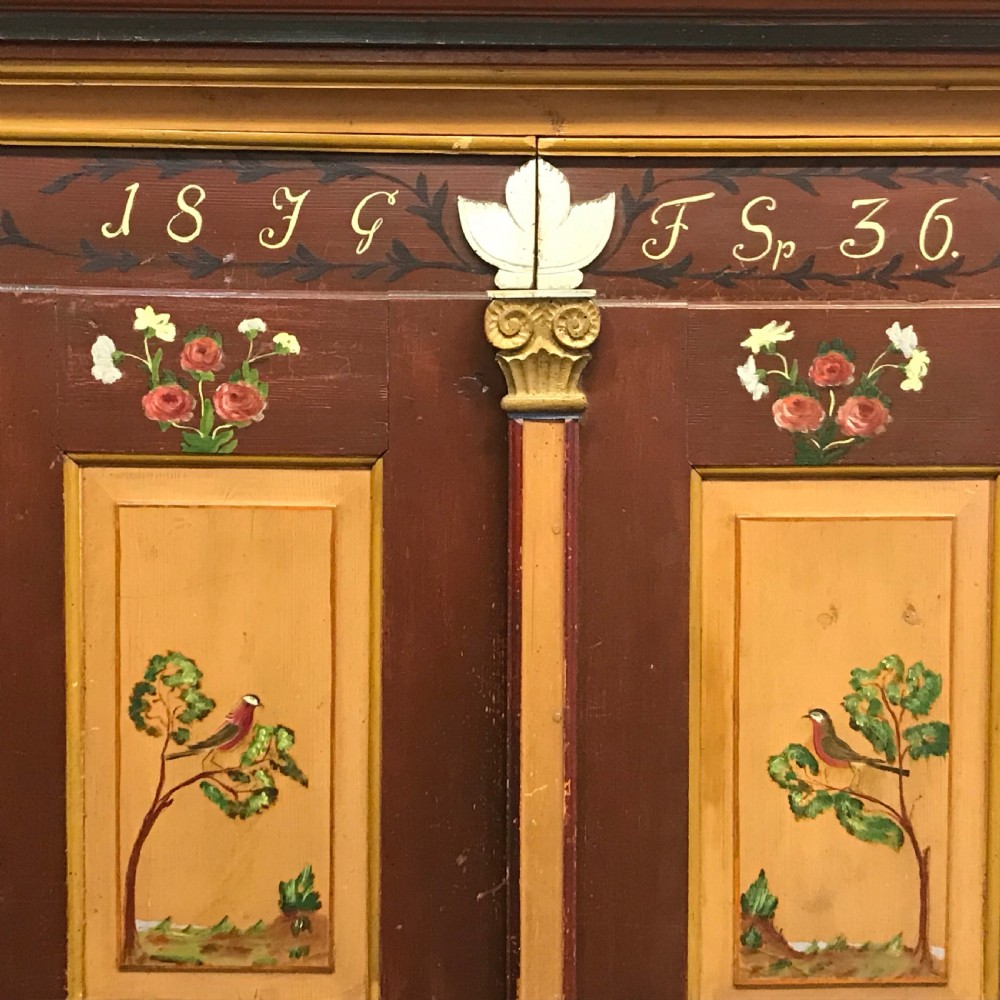 EARLY 1800'S PAINTED GERMAN ARMOIRE (DISMANTLES) View VI