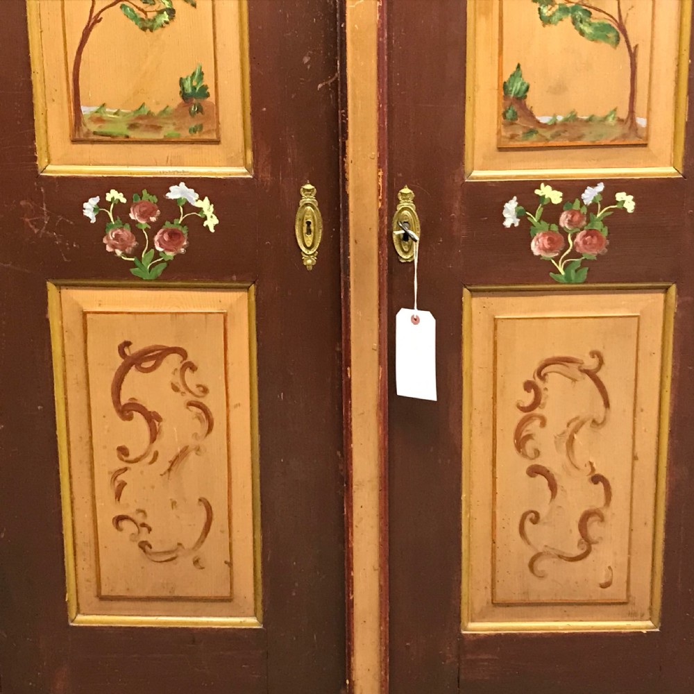 EARLY 1800'S PAINTED GERMAN ARMOIRE (DISMANTLES) View VII