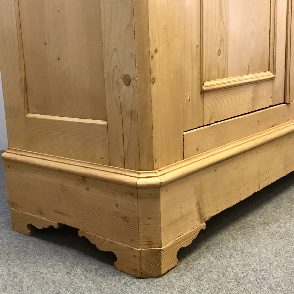 VERY TALL FRENCH ANTIQUE DOUBLE PINE WARDROBE (DISMANTLES) View VIII