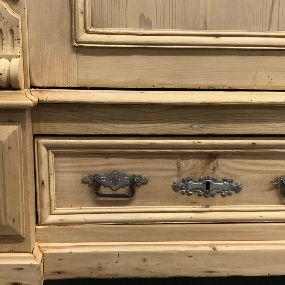 LATE 1800'S OLD PINE DOUBLE WARDROBE WITH BOTTOM DRAWERS (DISMANTLES) View VIII