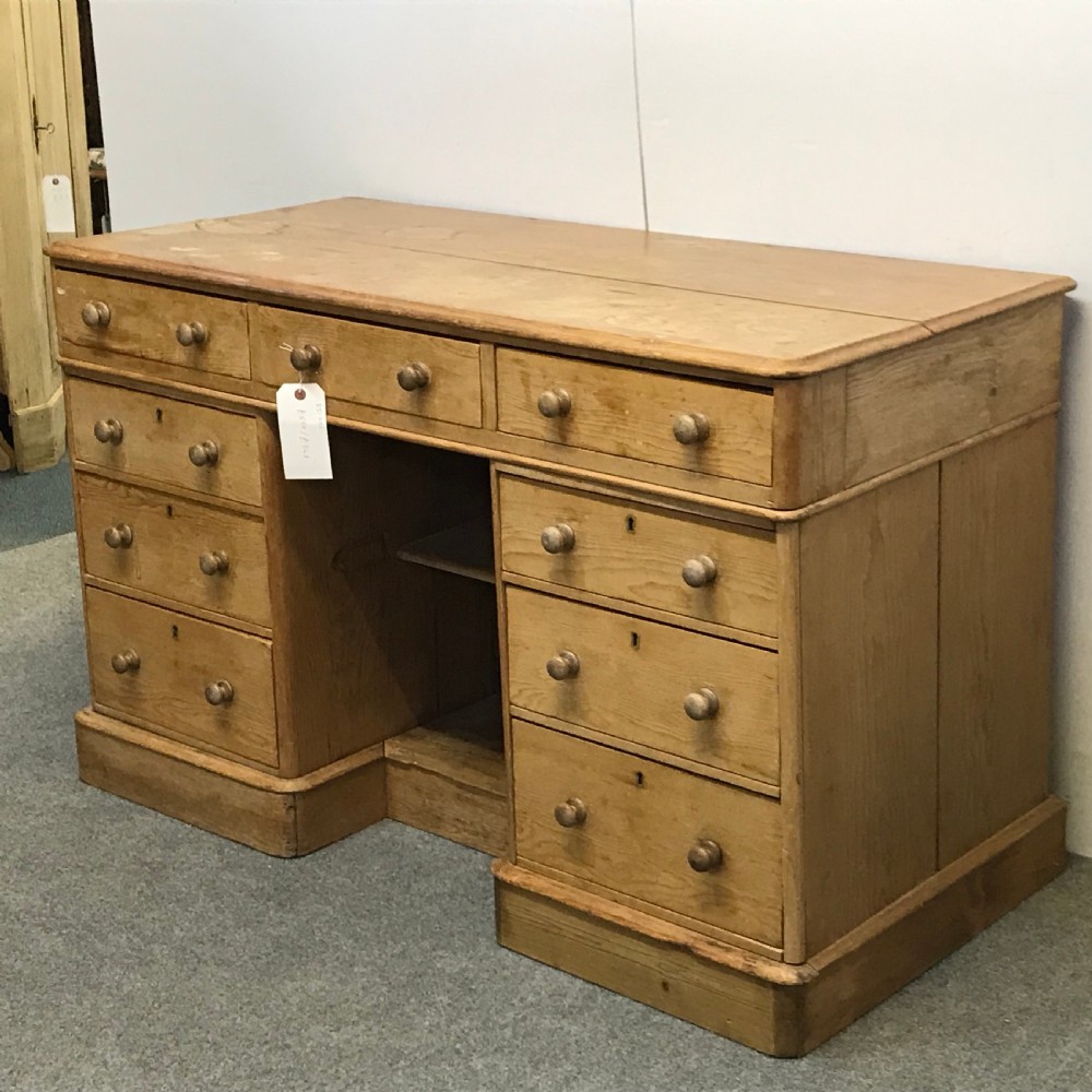 LARGE VICTORIAN PINE DESK View III