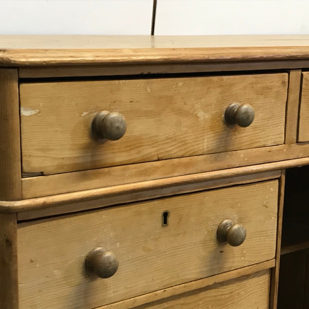 LARGE VICTORIAN PINE DESK View V