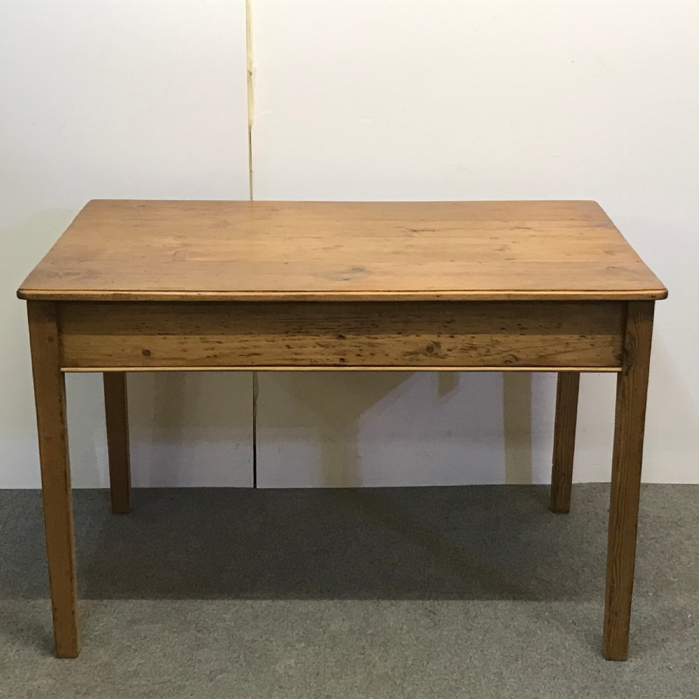 SMALL OLD ENGLISH PINE KITCHEN TABLE WITH DRAWERS