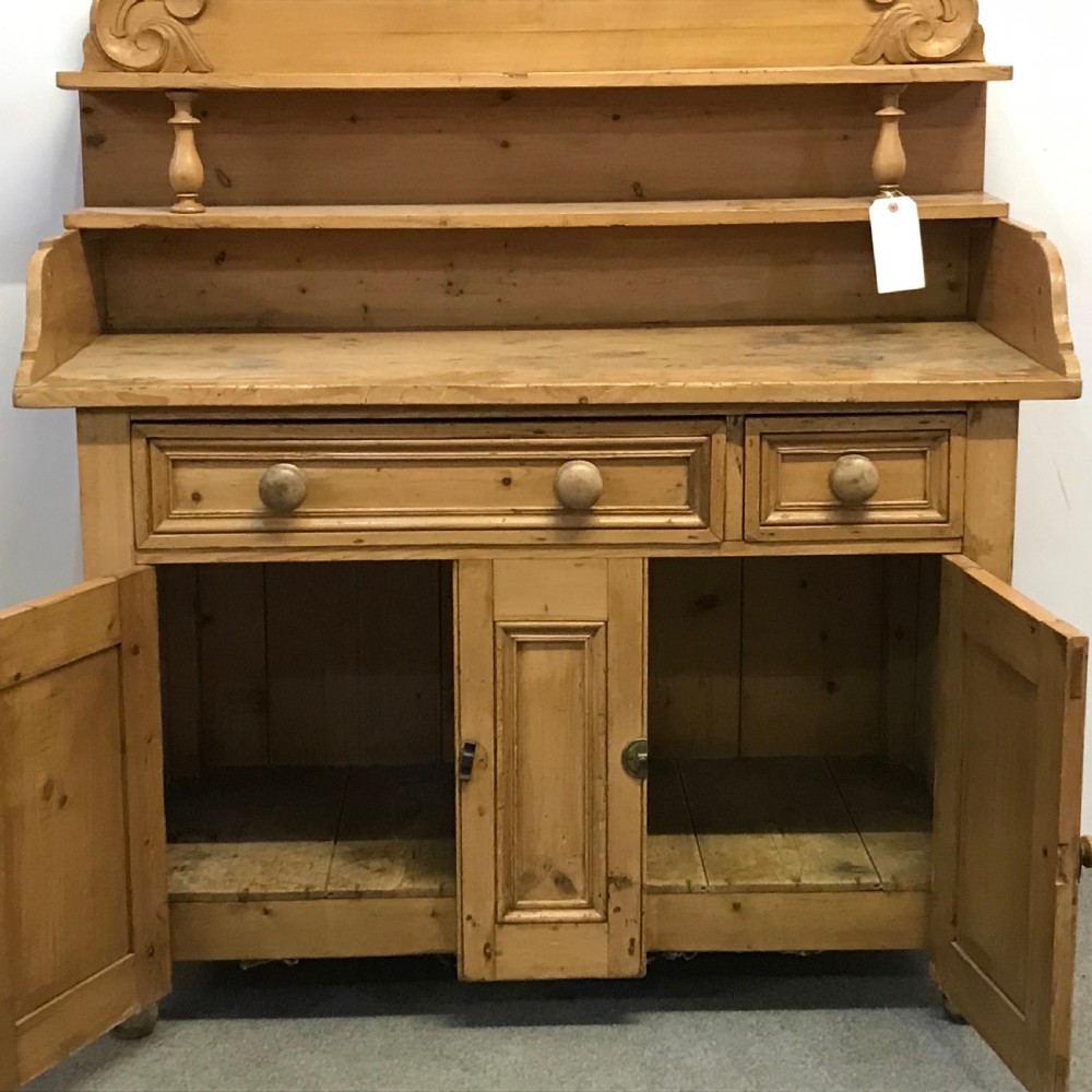 Old Victorian Yorkshire Pine Dresser View VI