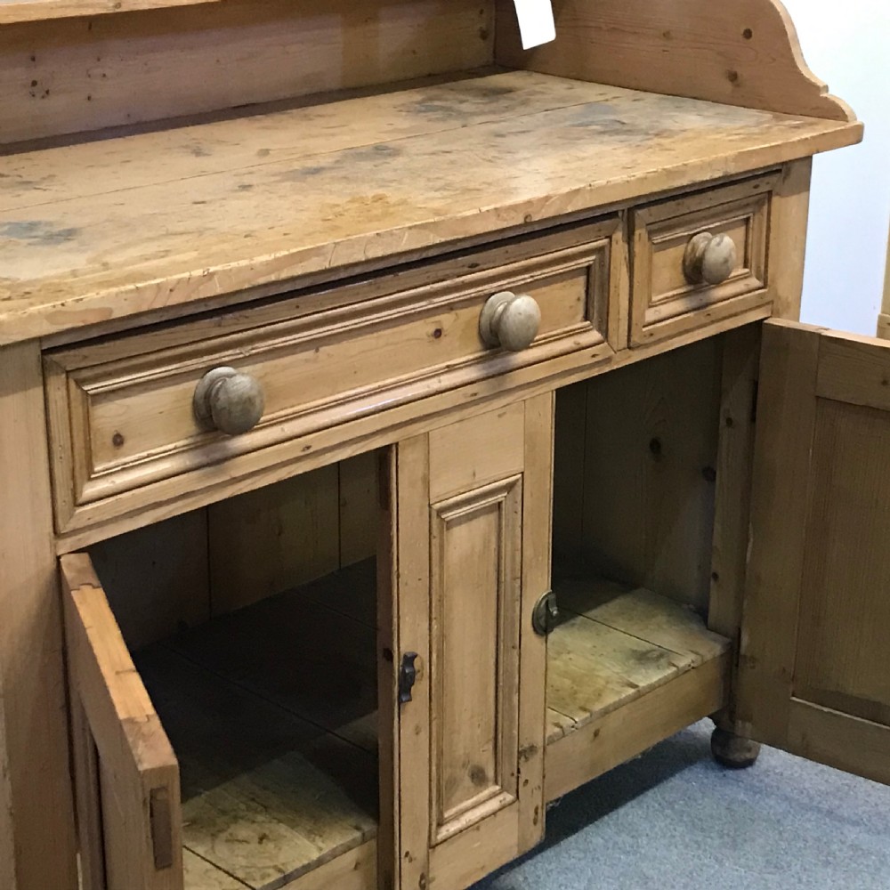 Old Victorian Yorkshire Pine Dresser View VII
