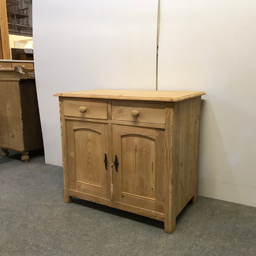ANTIQUE PINE BEDSIDE CUPBOARD View II