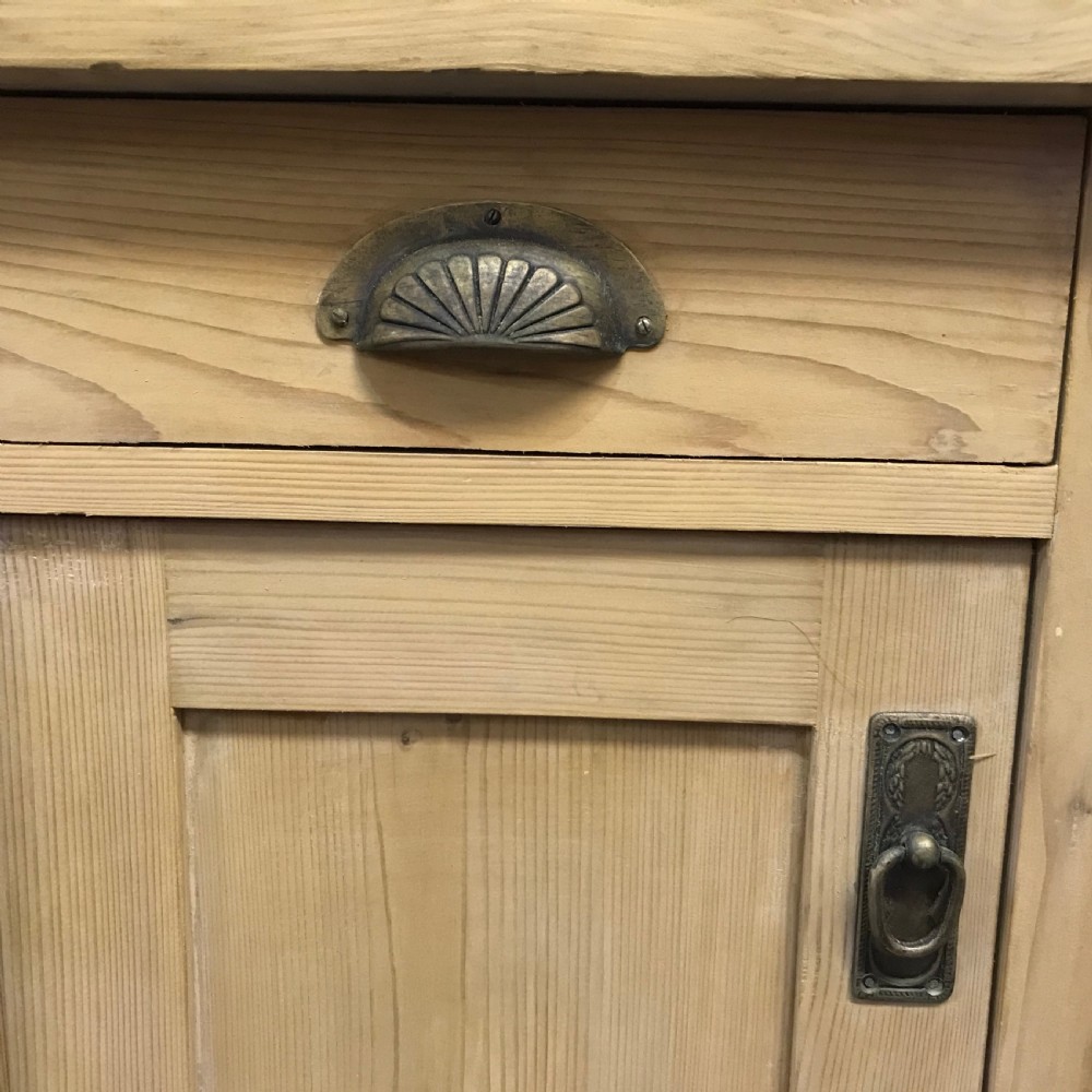 PAIR OF ANTIQUE PINE BEDSIDE POT CUPBOARDS View IV