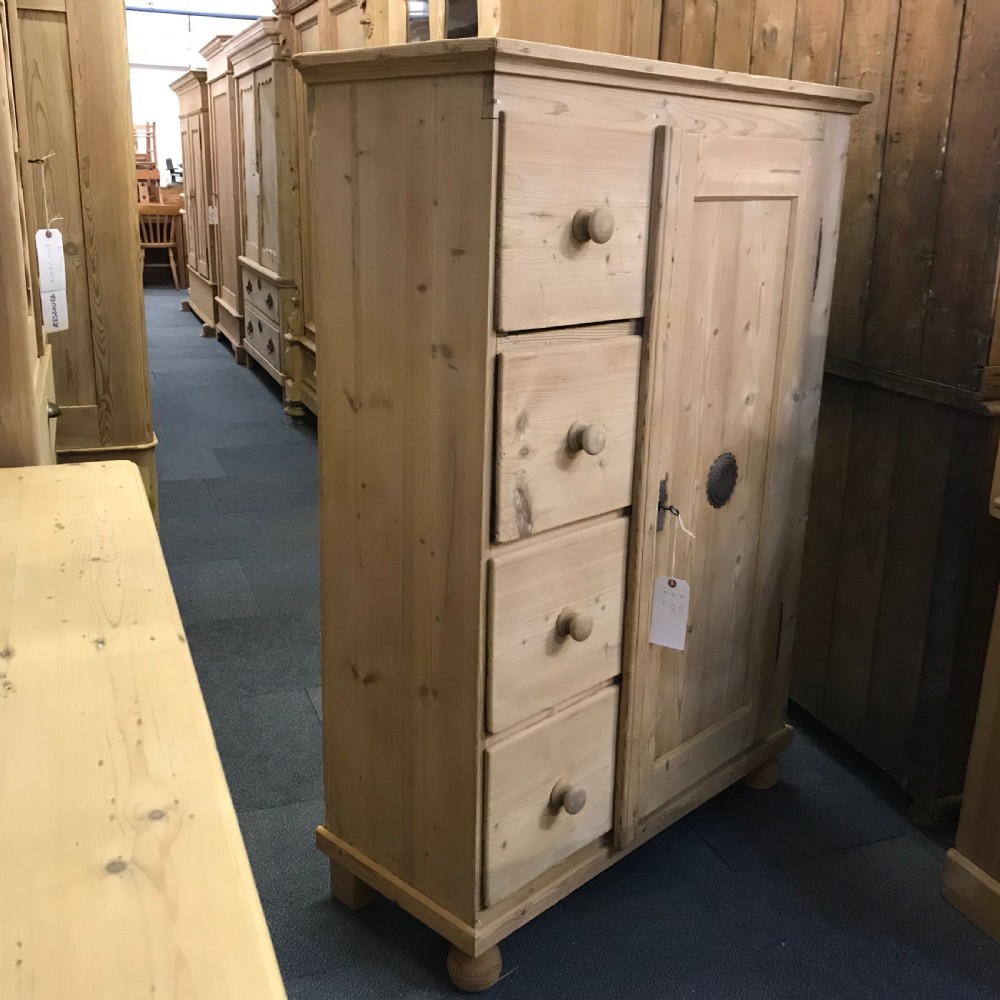 ANTIQUE PINE FOOD LARDER CUPBOARD View II