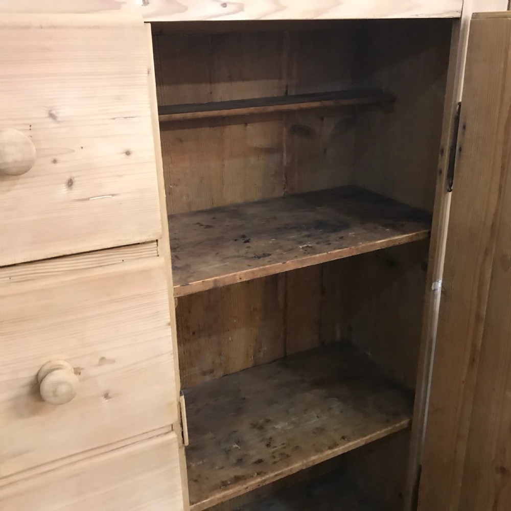 ANTIQUE PINE FOOD LARDER CUPBOARD View VI