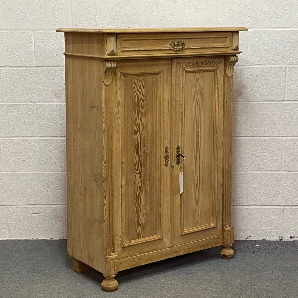 SLENDER ANTIQUE PINE CUPBOARD WITH MEDICINE DRAWER View VI