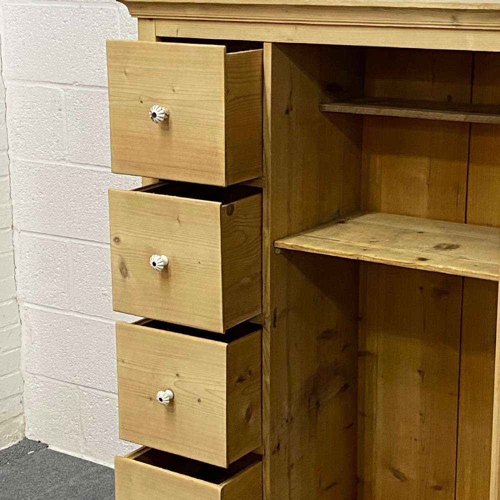 OLD PINE LARDER CUPBOARD 4 DRAWERS View IV