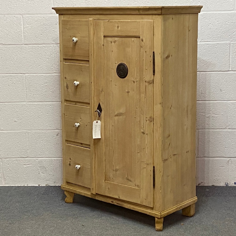OLD PINE LARDER CUPBOARD 4 DRAWERS View VII