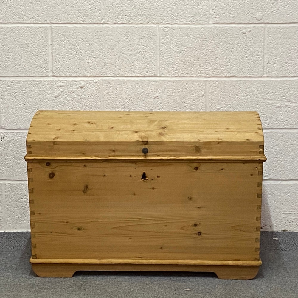 ANTIQUE PINE DOME TOP CHEST
